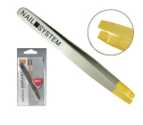 Natalia Angers Tweezers straight gold plated 510