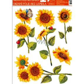 Window foil without glue sunflower ladybugs 42 x 30 cm 1 piece