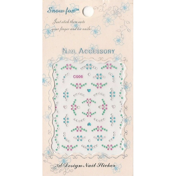 Nail Accessory 3D nail stickers 1 sheet 10100 C006