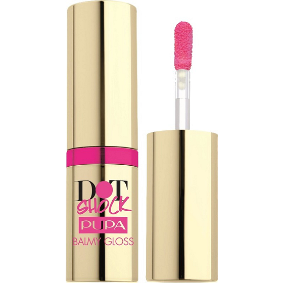 Pupa Dot Shock Balmy Gloss lip gloss with balsamic effect 002 Pink Beauty 6.5 ml
