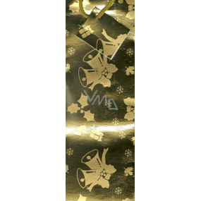 Nekupto Gift paper bag for a bottle 33 x 10 x 9 cm Golden bells GLH