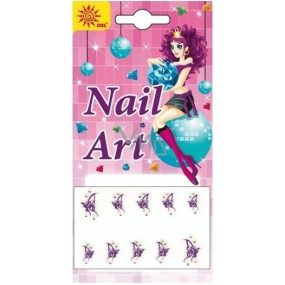 Self-adhesive nail decorations purple 04 16 x 8 cm 1281