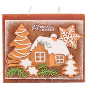 Candles Christmas gingerbread scented flat candle 130 x 100 mm