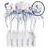 Wooden heart with lavender decor recess approx. 5 cm + skewers