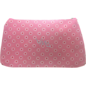 Etue Square fabric pink with white flowers 20 x 11.5 x 1.5 cm 70160