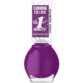 Miss Sports Clubbing Color Nail Polish 306 Mysterious Purple 7 ml