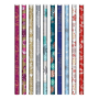 Ditipo Gift wrapping paper 70 x 200 cm Christmas Luxury - white red gray snowflakes
