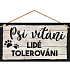 Bohemia Gifts Decorative painting for hanging Dogs welcome 13 x 24 cm