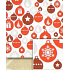 Nekupto Gift wrapping paper 70 x 500 cm Christmas White - red, silver, brown flasks
