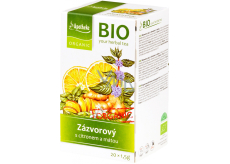 Apotheke Bio Ginger with lemon and mint herbal tea helps digestion, defenses 20 x 1.5 g