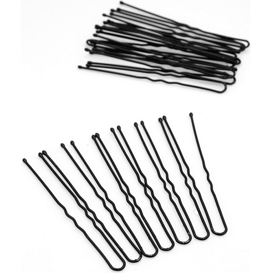 Plastic Nova Hairpin black 6.5 cm 20 pieces