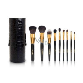 Amoené Professional set of cosmetic brushes with synthetic, goat and weasel bristles 9 pieces