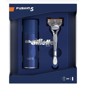 Gillette Fusion5 shaver for men + Ultra Sensitive moisturizing shaving gel 75 ml, cosmetic set, for men