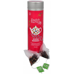 English Tea Shop Bio Super fruit tea 15 pieces of biodegradable tea pyramids in a recyclable tin can 30 g