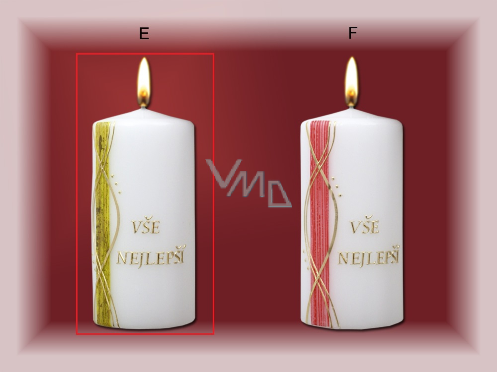 Lima Jubilee candle greengold stripe All the best 70 x 150 mm 1 piece