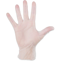 Mercator Hygienic disposable vinyl powdered gloves, size S, box of 100 pieces, transparent