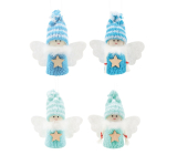 Angel with wooden star for hanging 7,5 cm mix of motifs