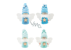Angel with wooden star for hanging 7,5 cm mix of motifs