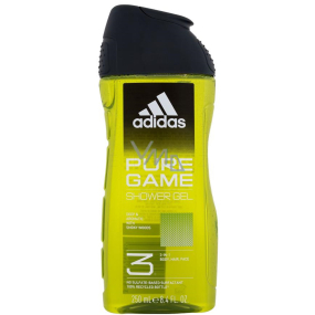 Adidas Pure Game 3in1 shower gel for body, hair and skin for men 250 ml