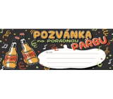 Nekupto Invitation to a birthday party Beer 20 x 10 cm 5 pieces