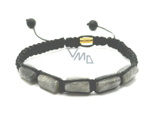 Labradorite bracelet natural stone, hand knitted, adjustable size, stone transformation
