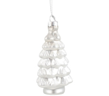 Glass tree silver 11 cm