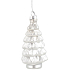 Glass tree silver 11 cm