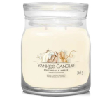 Yankee Candle Soft Wool & Amber - Soft wool and amber scented candle Signature medium glass 2 wicks 368 g