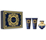 Versace Dylan Blue pour Femme eau de parfum 50 ml + shower gel 50 ml + body lotion 50 ml, gift set for women