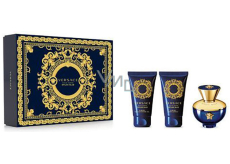 Versace Dylan Blue pour Femme eau de parfum 50 ml + shower gel 50 ml + body lotion 50 ml, gift set for women