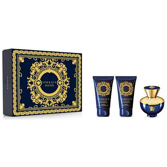 Versace Dylan Blue pour Femme eau de parfum 50 ml + shower gel 50 ml + body lotion 50 ml, gift set for women