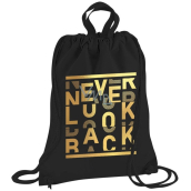 Beniamin Never look back fashion canvas backpack, black 32 x 43 x 1 cm