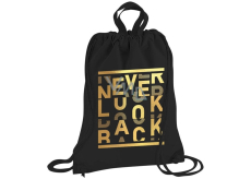 Beniamin Never look back fashion canvas backpack, black 32 x 43 x 1 cm