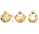 Charm Sterling silver 925 Monkey is the ninth animal in the 12-year cycle of the Chinese zodiac sign, bead for bracelet