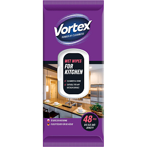 Vortex Moist Cleaning Wipes for Kitchen, 48 pcs