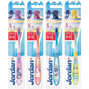 Jordan Step by Step children's toothbrush, aged 6-9 years, 2 pcs
