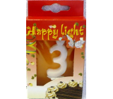 Happy light Cake candle number 3 in a box