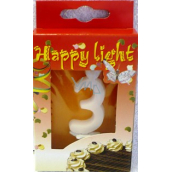Happy light Cake Candle Number 3 in a Box