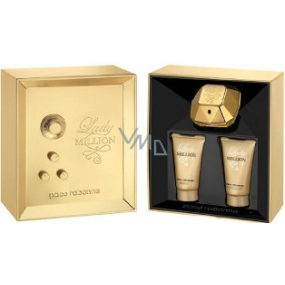 Paco Rabanne Lady Million perfumed water for women 80 ml + body lotion 100 ml, gift set