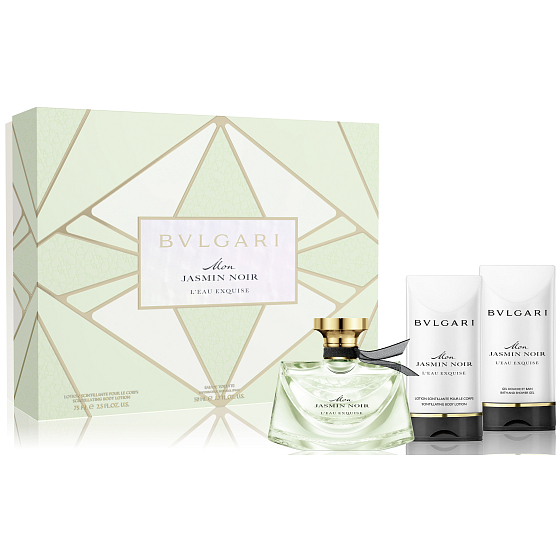 Bvlgari Mon Jasmine Noir L Eau Exquise eau de toilette 50 ml + body lotion 75 ml + shower gel 75 ml, gift set
