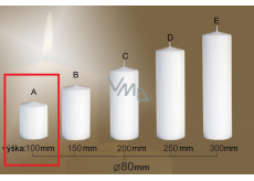 Lima Gastro smooth candle white cylinder 80 x 100 mm 1 piece