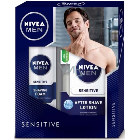 Nivea Men Sensitive 200 ml shaving foam + 100 ml aftershave, cosmetic set