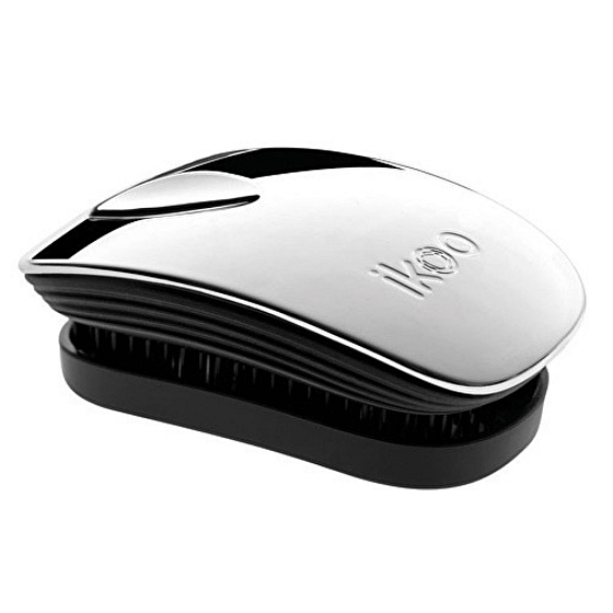 Ikoo Pocket Metallic Pocket brush according to Chinese medicine metallic silver-black