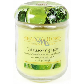 Heart & Home Citrus Geyser Soy scented candle medium burns up to 30 hours 110 g
