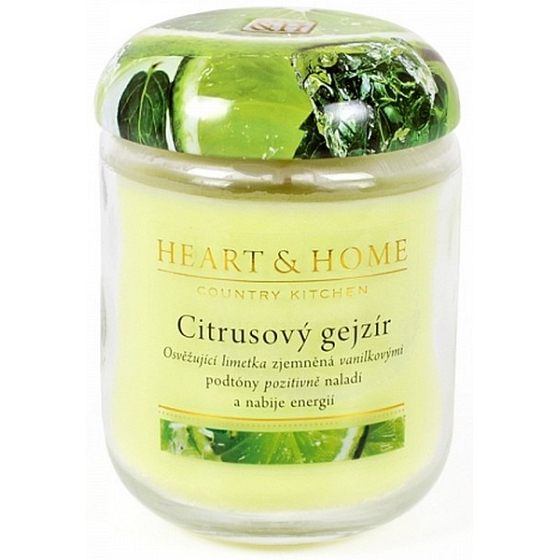 Heart & Home Citrus Geyser Soy scented candle medium burns up to 30 hours 110 g