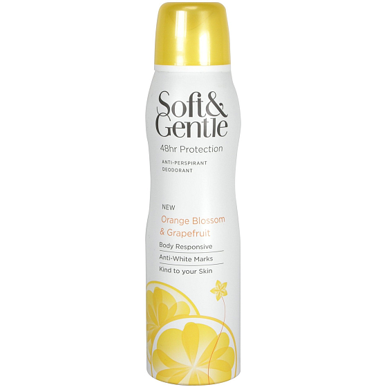 Soft & Gentle Orange Blossom & Grapefruit antiperspirant deodorant spray 150 ml