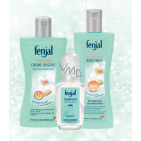 Fenjal Intensive shower gel 200 ml + body lotion 200 ml + perfumed spray for women 75 ml, cosmetic set