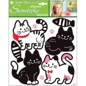 Black and white cat stickers 32 x 26 cm