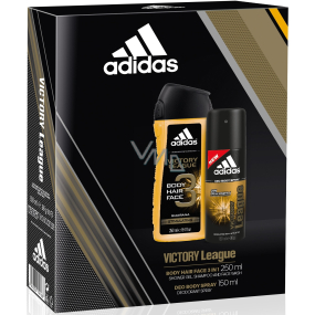 Adidas Victory League deodorant spray for men 150 ml + shower gel 250 ml, cosmetic set