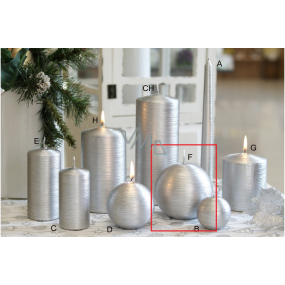Lima Alfa candle silver ball 100 mm 1 piece